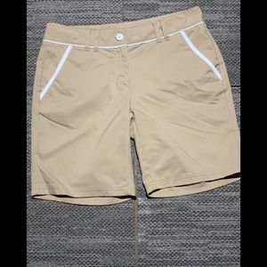 Fila Women's Tan Shorts with White Accents